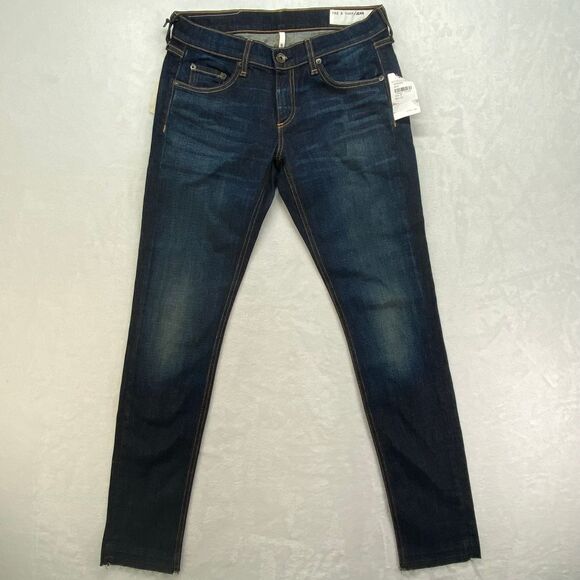 New Rag & Bone Jeans womens 25 Yesler Dark‎ Wash Skinny Designer Denim - Picture 1 of 16